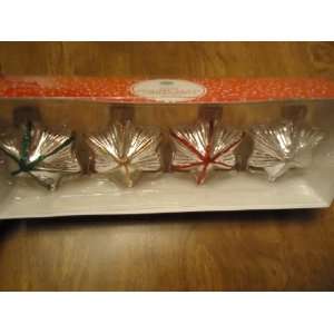  Martha Stewart Collection set of 4 Star Shaped Glass Christmas 