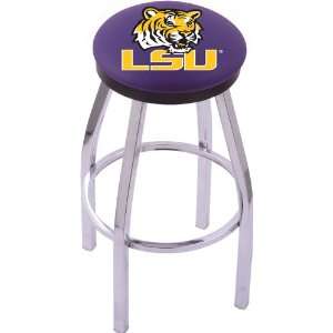  LSU Tigers HBS Steel Stool with Flat Ring Logo Seat and 