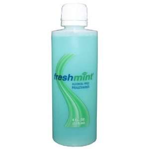  4 oz. Alcohol Free Mouthwash, clear bottle, USA Health 