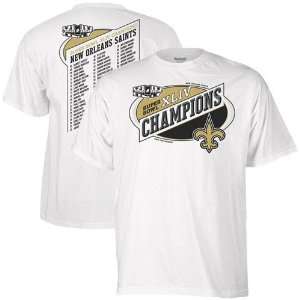   Super Bowl XLIV Champions Shiny Oval Roster T shirt (Medium) Sports