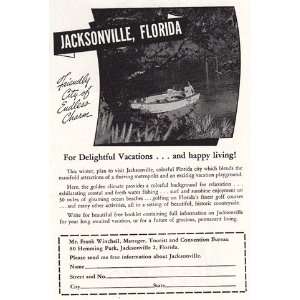  Print Ad 1946 Jacksonville, Florida Friendly City 