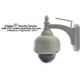 Wireless IP Security Camera, PTZ Control, Waterproof, Nightvision 