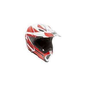   Road Motorcycle Helmet White/Red Small AGV SPA   ITALY 7511O2C0002005