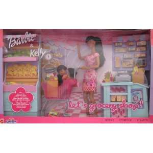 Barbie & Kelly LETS GROCERY SHOP 27 Piece AA Playset TOYS 