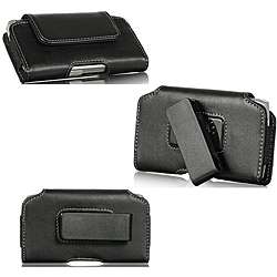Premium Apple iPhone 4/ 4S Horizontal Leather Pouch with Swivel Belt 