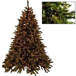 Faux 12 foot Super Bright Premium Clear Bulb Pre lit Christmas Tree 