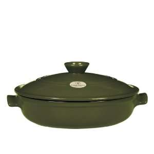 Emile Henry Flame Top 12 Inch Round Brazier, Green  