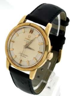 Omega Vintage Seamaster DeLuxe 18k Gold Automatic Watch  