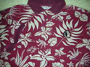 FSU Florida State Seminoles Polo Shirt Hawaiian XL  
