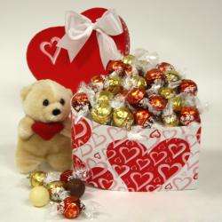 Lindt Chocolate Truffles Valentine Gift Box with Teddy Bear 