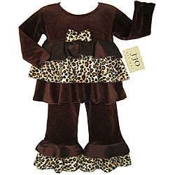 JoJo Designs Chocolate Cream Leopard Rumba Outfit  