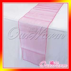 Hot Pink Organza Table Runner Wedding Party Decoration  