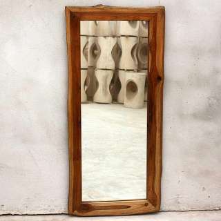   Wood Walnut Oil Rectangular Floor Mirror (Thailand)  