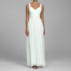 Decode 1.8 Womens Floor length Beaded Chiffon Wedding Gown 