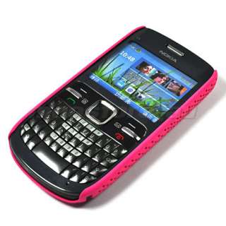 HARD RUBBER CASE BACK COVER POUCH FOR NOKIA C3 PINK  