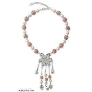  Pearl necklace, Rose in Bloom 0.6 W 16.7 L Jewelry