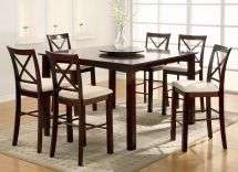 Bennettie Bistro 7 piece Counter height Dinette Set with Lazy Susan 
