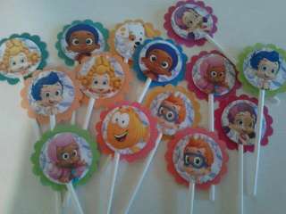Bubble Guppies Cupcake toppers , Party favors  