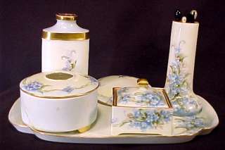 Vintage Noritake Nippon Dresser Set 8pc Tray Powder NR  