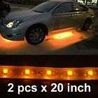 Water Proof 2x 20 12V Yellow Under Car LED Lights Bar