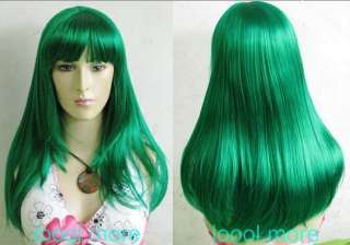 Charming Cosplay Long Straight Dark Green Hair Wig BL01  