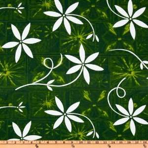 com 44 Wide Hawaiian Collection Tiare Tapa Green Fabric By The Yard 