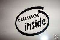 runner inside Decal Sticker Run Jog Marathon  