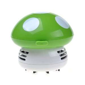  Green Mushroom Shape Mini Desktop Vacuum Desk Dust Cleaner 