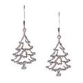 La Preciosa Sterling Silver Diamond cut Tree Earrings Today 