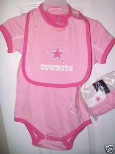 Dallas Cowboys Pink Baby Outfit Set Toddler Girls Size 24 Months NWT 