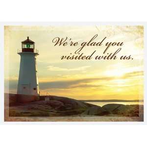  Postcards Visitor Glad You Visited Lighthouse (Package of 