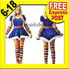 80s Adult RAINBOW Brite COSTUME Mardi Gras Dress Up Outfit Ladies L 