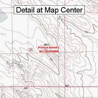  USGS Topographic Quadrangle Map   Princes Ranch L, South 