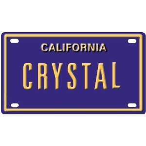   Crystal Mini Personalized California License Plate 