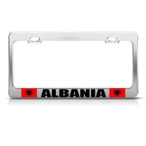  Albania Albanian Flag Country Metal license plate frame 