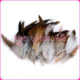 50pc Natural Rooster Feathers DIY Hat Fascinator Making  