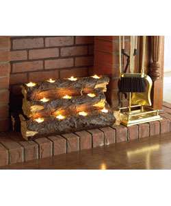 Tealight Fireplace Log  