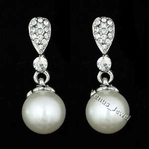 Elegant Dangle Pearl Crystal Rhinestone Earring VE482  