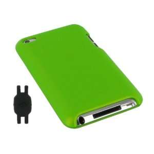  Neon Green Rubberized Hard Case for Apple iPod Touch 4th 