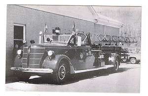   VOL. FIRE CO. #3 1946 American LaFrance Ladder Truck Postcard  
