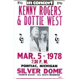  Kenny Rogers and Dottie West 14 X 22 Vintage Style 
