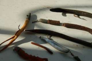 Lot Vintage Saltwater Eels Worms Fishing Lures Soft Rubber  