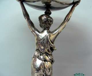 Art Nouveau Henneberg WMF Figural Silver Centerpiece  