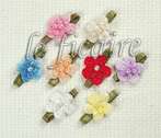 Felt Flowers Appliques Girls Clippies Sew On Mix A  