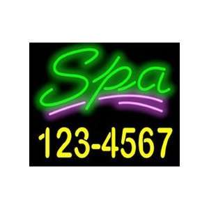  Spa with Phone Number Neon Sign Electronics