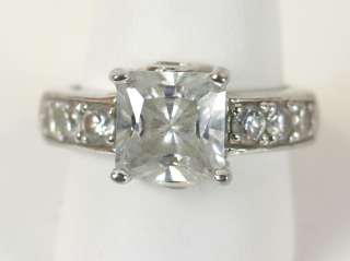 Sterling Silver Engagement Ring Size 6   14472  