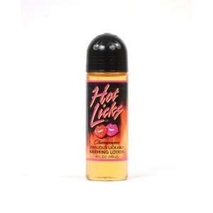Bundle Hot Licks  Champagne and 2 pack of Pink Silicone Lubricant 3.3 