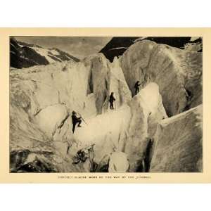  1905 Print Jungfrau Glacier Summit Bernese Alp Climbing 