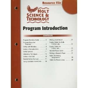  Holt Science & Technology Resource File Program 