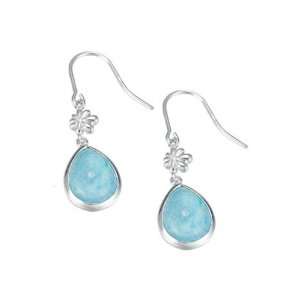  MarahLago   Larimar ML Logo Earrings in Sterling Silver Jewelry